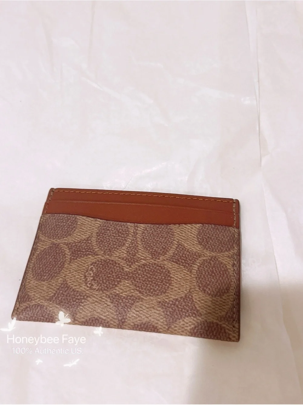 NWT Coach Holiday Essential Card Case In Signature Canvas With Train CY305